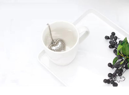 Stainless Steel Heart-shaped Tea Infuser | Male Tea Filter | Separate Tea Strainer | Herb Heart | Sieve | Tongs | Infuser | Tea Egg | Mr Tea | Little Tea Man | Stainless Steel - Image 4