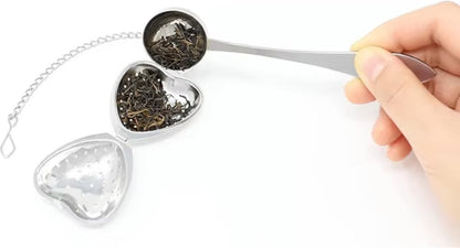 Stainless Steel Heart-shaped Tea Infuser | Male Tea Filter | Separate Tea Strainer | Herb Heart | Sieve | Tongs | Infuser | Tea Egg | Mr Tea | Little Tea Man | Stainless Steel - Image 5