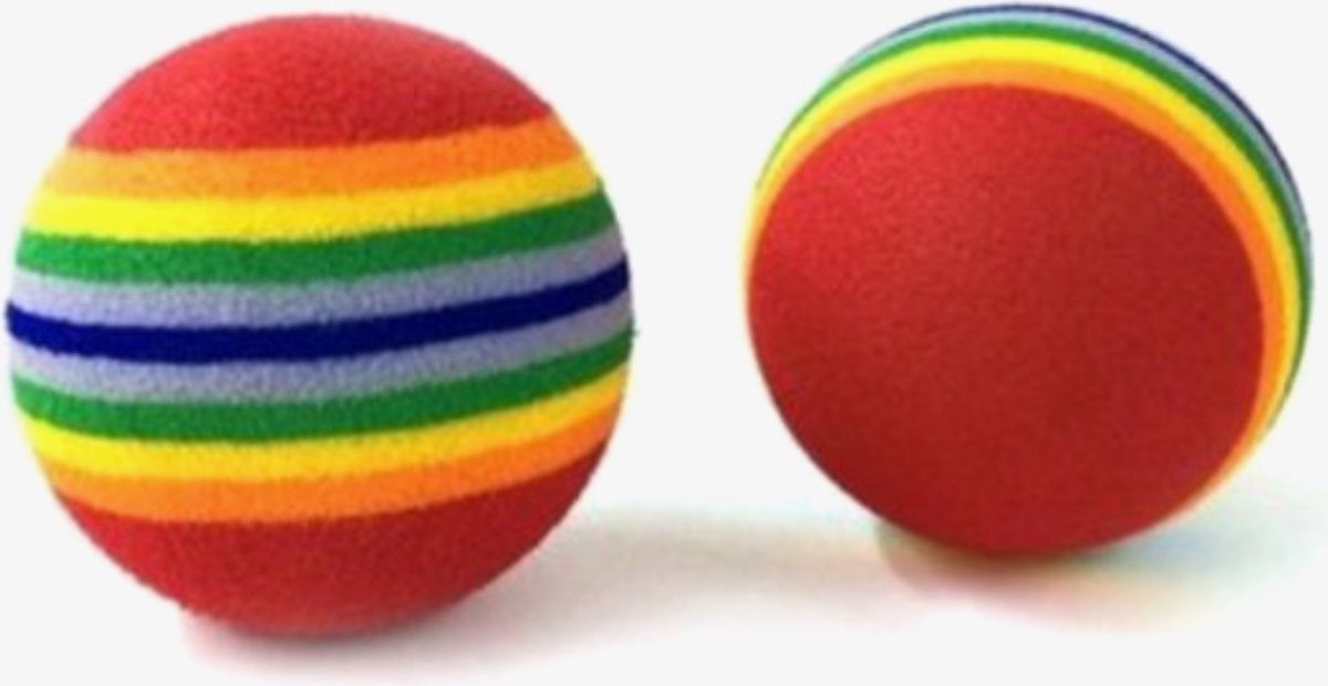 4 Pieces Cat Balls | Cat Toys | Cat Toys | Interactive Play | Kittens | 3.5 CM | Rainbow 4 Pieces - Image 2