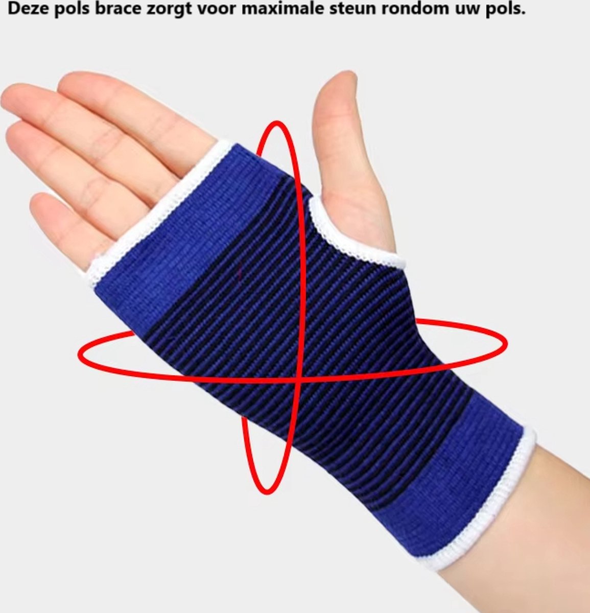Wrist Brace | Wrist Support | Bandage | Injury | Wrist Support | Left & Right ( 1 Pair ) | Hand Protection | Wrist Support | Blue - Image 4