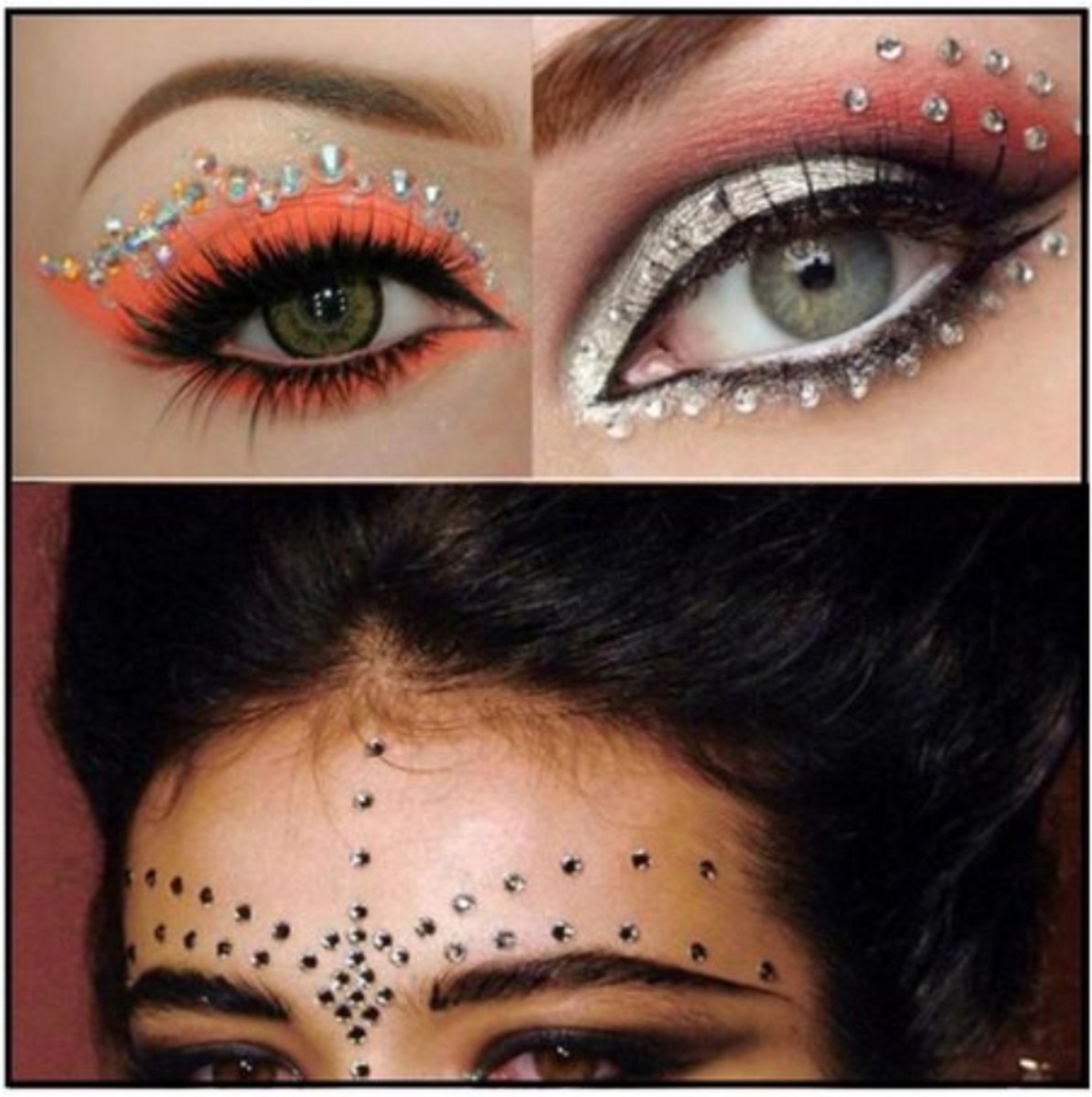 Diamond Face - Glitter makeup stickers in 4 sizes - 100 pieces - Image 2