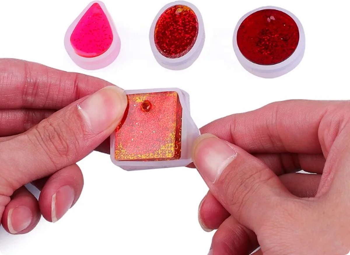 Epoxy molds for pendants - Silicone jewelry mold - Set of 5 - Image 2