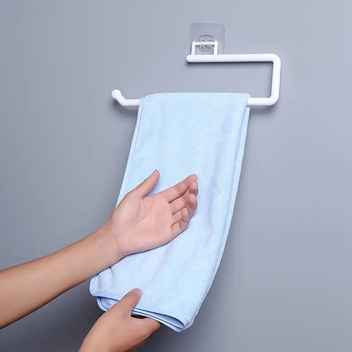 Kitchen Roll Hanger | Kitchen Roll Holder | Kitchen Roll Holder | Foil Holder | Self-Adhesive | White - Image 2
