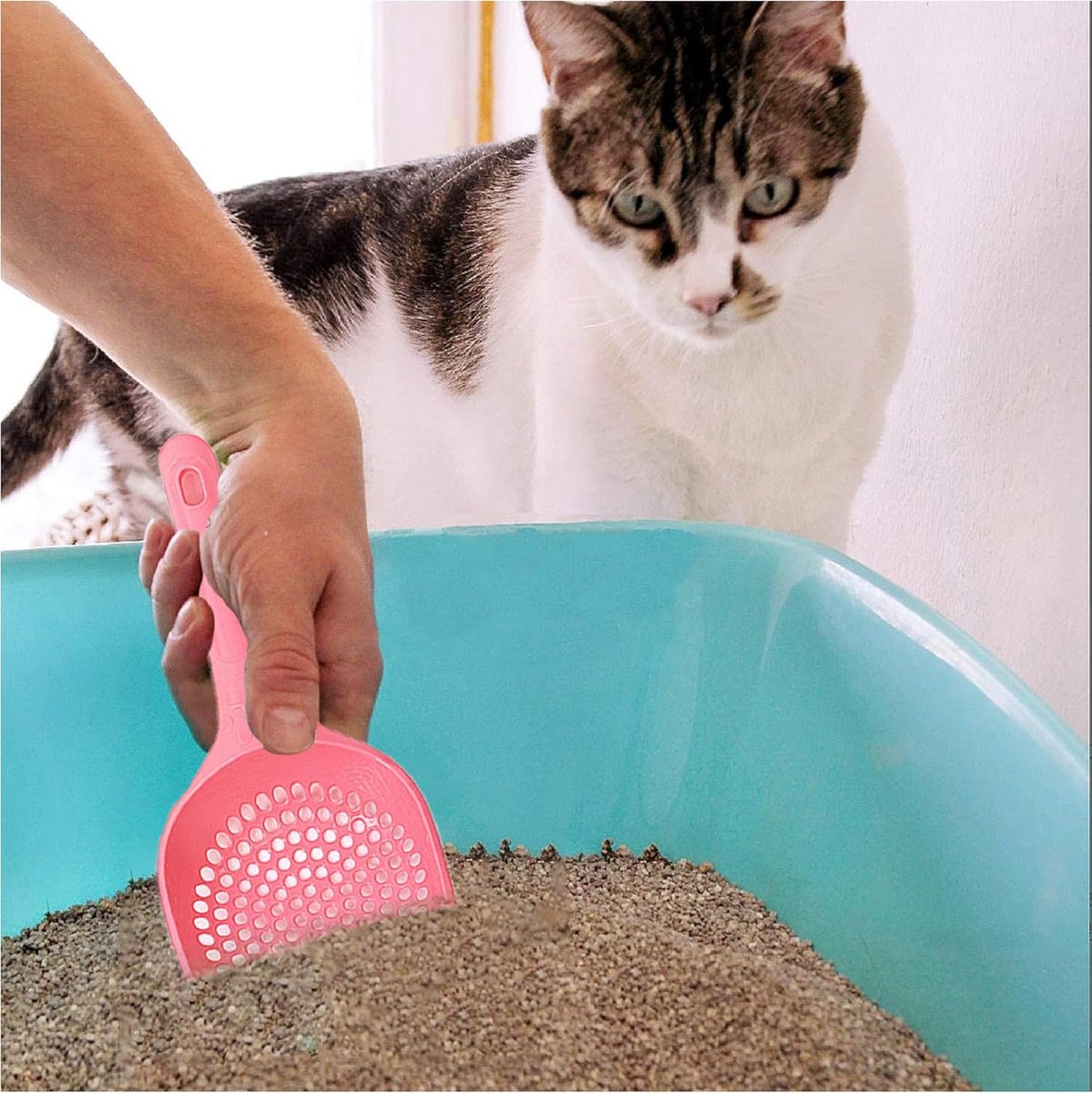 Cat Litter Scoop | Poop Scoop | 25 CM | Small Holes | Pink - Image 7