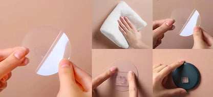 No Drilling Required Hair Dryer Holder | Hair Dryer Wall Bracket | Hair Dryer Holder | Hair Dryer Holder | Self-Adhesive | WHITE - Image 3
