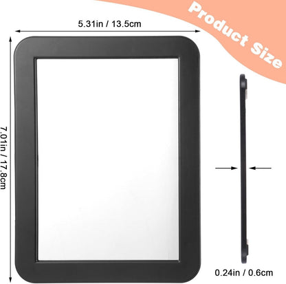 Magnetic Closing Mirrors 17.8 × 13.5 cm - Set of 2 - Makeup Mirror for School, Gym, and Office - Storage Accessories - Image 7