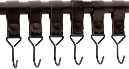 Brute Strength - Multifunctional Hook with Leather Loop - Cognac - 4 pieces - Coat Hook - Camping Hook - Leather - Hanging Hooks - Towel Hooks - Image 2