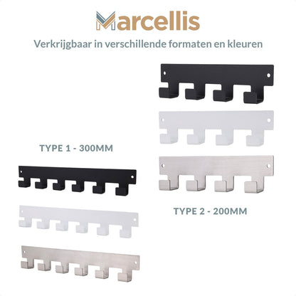 Marcellis - 1x Industrial towel hook - towel holder - hanging hook - 6 hooks - stainless steel - Image 5