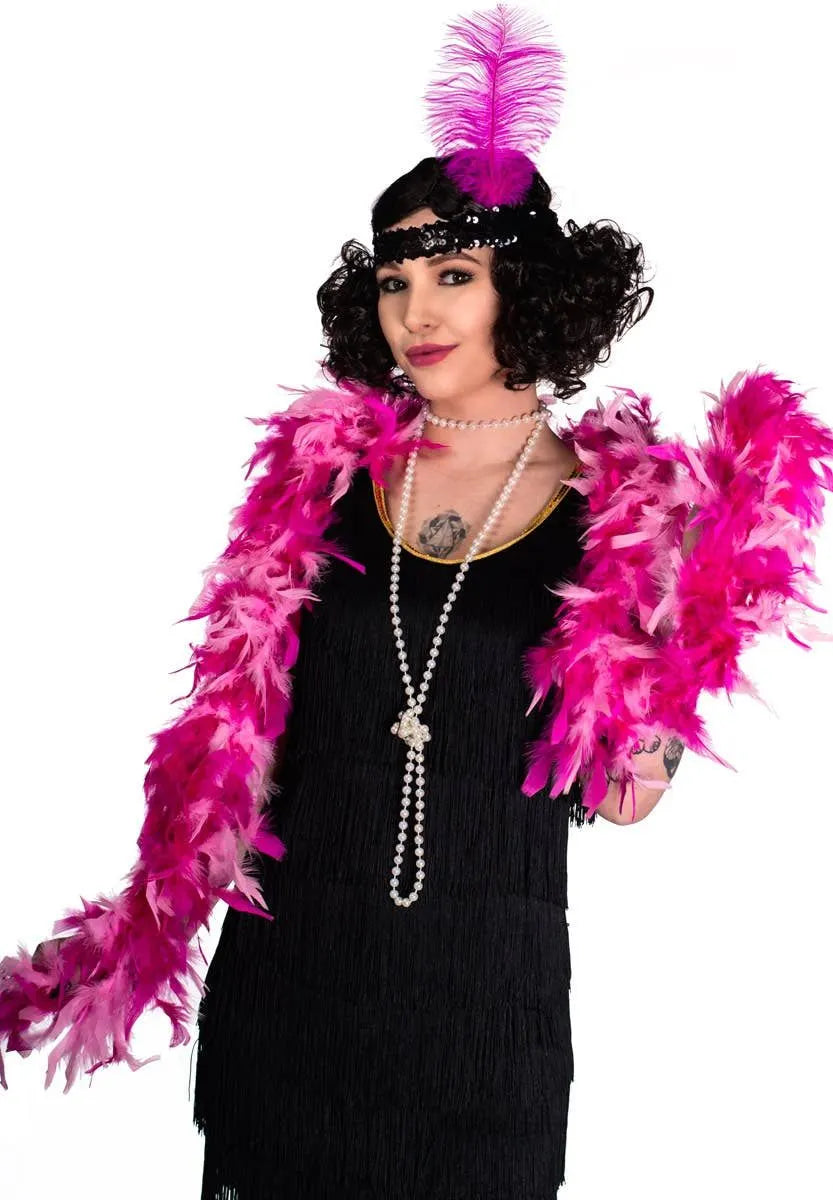 Two Tone Pink Feather Boa Costume Accessory