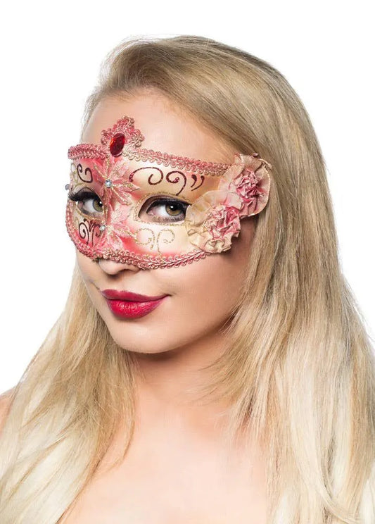 Edwardian Red Adults Masquerade Mask