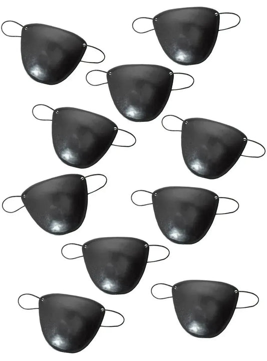 Basic Black Eye Pirate Patch 10 Pack Party Favours