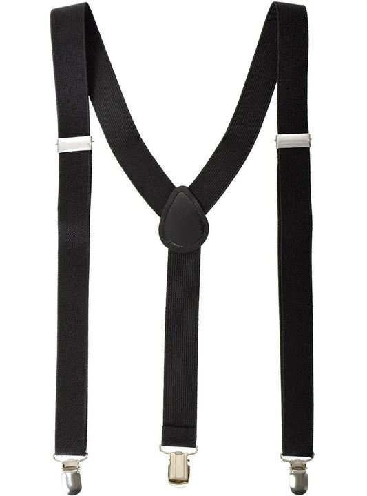 Adjustable Stretchy Black Costume Suspenders