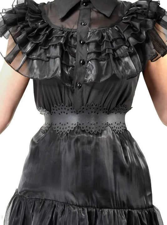 Decorative Womens Black Wednesday Addams Costume Belt