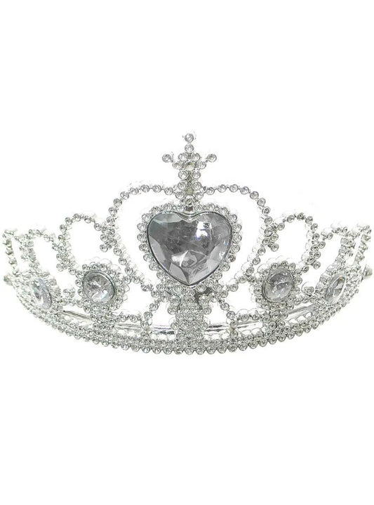 Jewelled Silver Girls Princess Costume Tiara