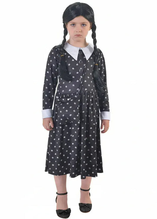Wednesday Addams Girls Halloween Costume and Bag