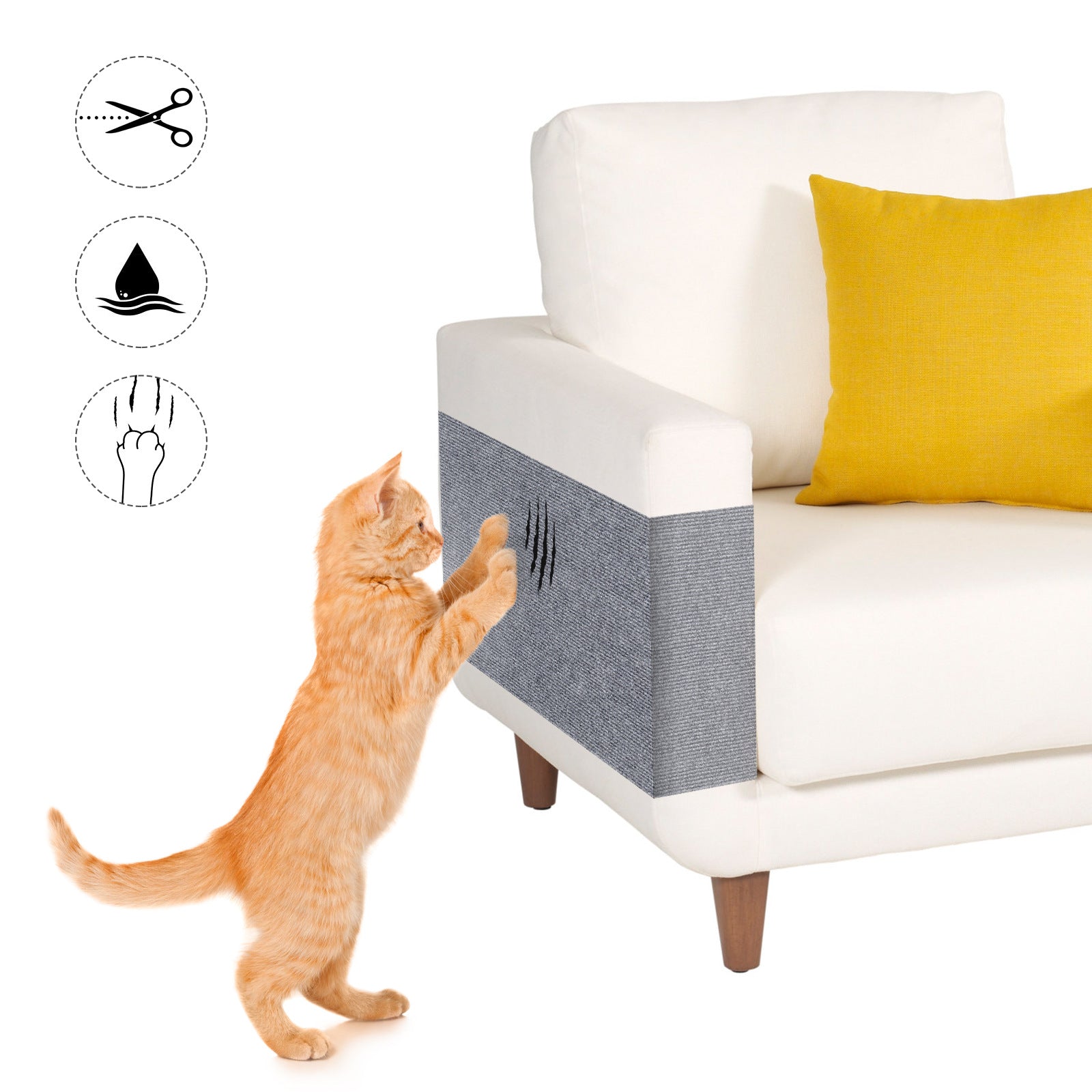 Beige Cat Scratcher - Durable Cardboard Scratching Pad for Cats - Image 2