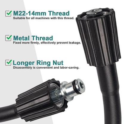 15M (50FT) High-Pressure Washer Hose - 5800 PSI Heavy-Duty Cleaning Hose with Longer Ring Nut - Image 5