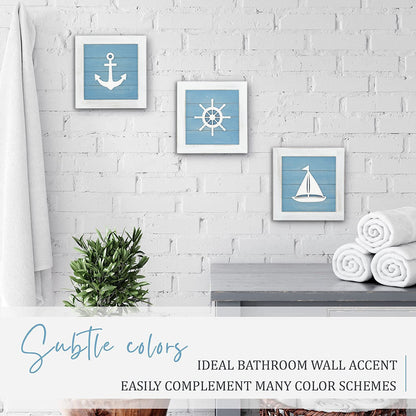 Nautical Theme Bathroom Sign - Decorative Hanging Plaque for Bathroom - Image 3