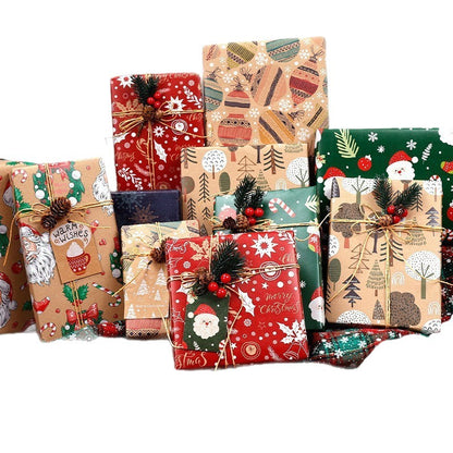 Christmas Gift Wrapping Paper - 6-Pack "Fireplace Sweet Dreams" Series (50x70cm) - Image 3