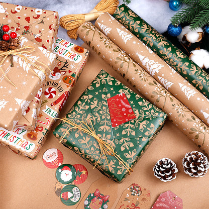 Christmas Gift Wrapping Paper - 6-Pack "Fireplace Sweet Dreams" Series (50x70cm) - Image 5