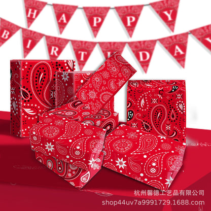 Gift Box Decorative Wrapping Paper - Style WZ003 (12-Sheet Set) - Image 4