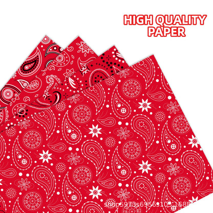 Gift Box Decorative Wrapping Paper - Style WZ003 (12-Sheet Set) - Image 5