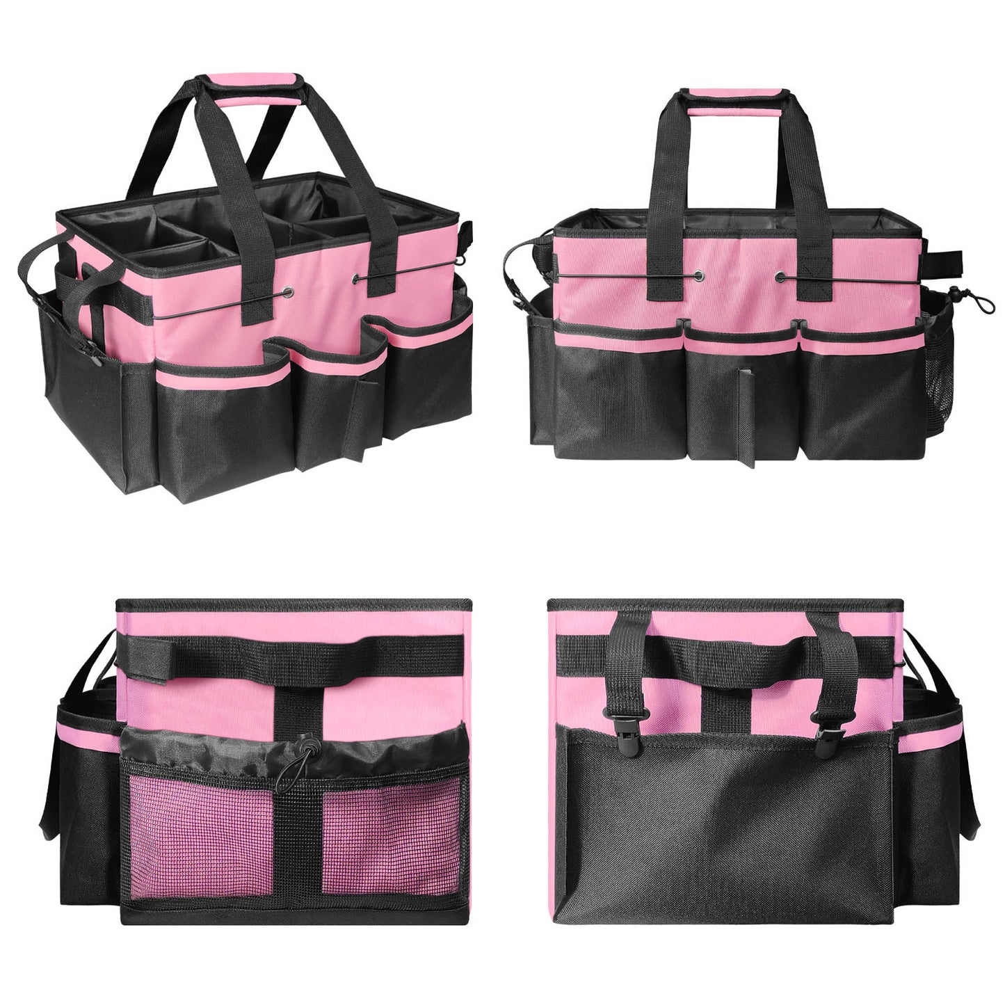 Gray Cleaning Kit - Multi-Purpose Cleaning Supplies Organizer Bag - Image 2
