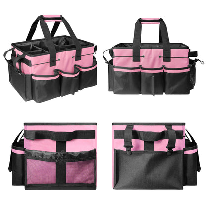 Gray Cleaning Kit - Multi-Purpose Cleaning Supplies Organizer Bag - Image 2