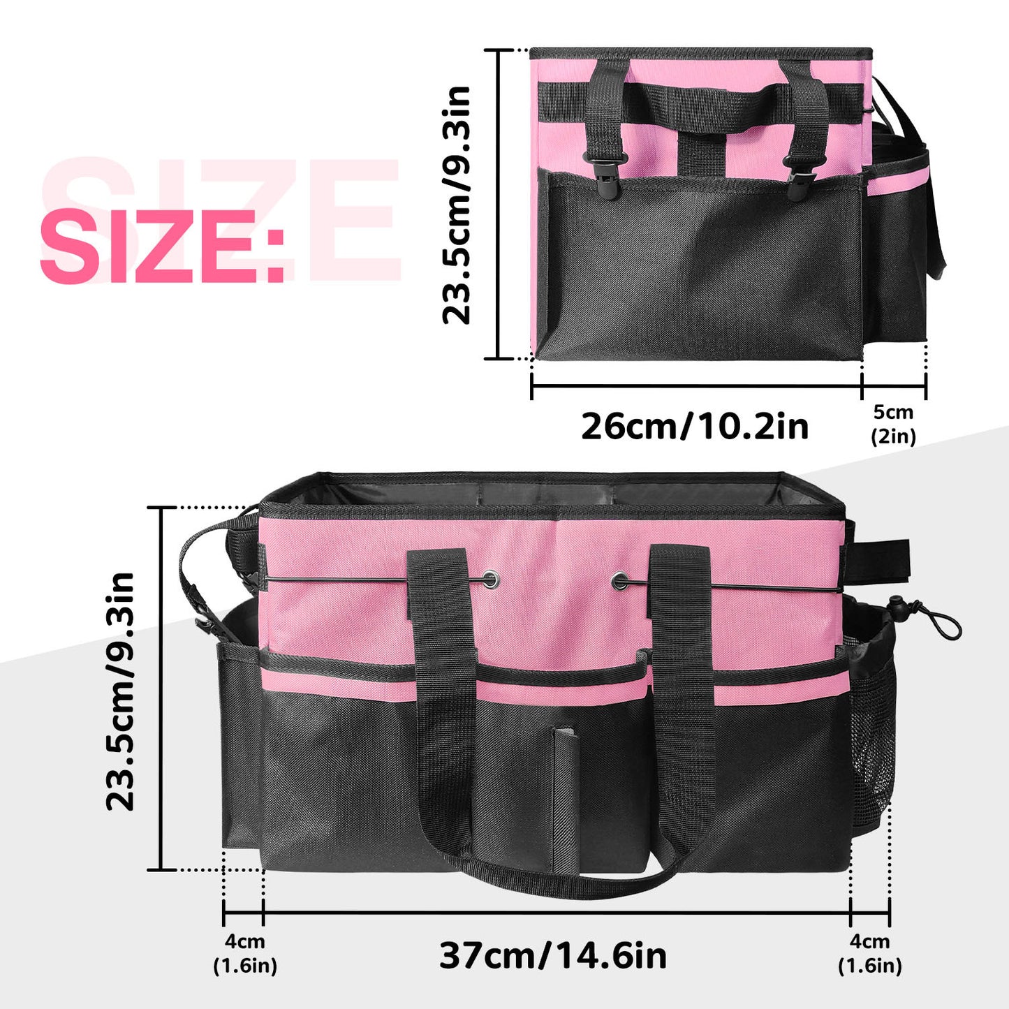 Gray Cleaning Kit - Multi-Purpose Cleaning Supplies Organizer Bag - Image 4