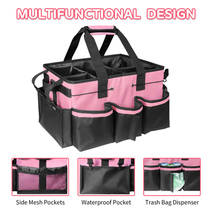 Gray Cleaning Kit - Multi-Purpose Cleaning Supplies Organizer Bag - Image 5