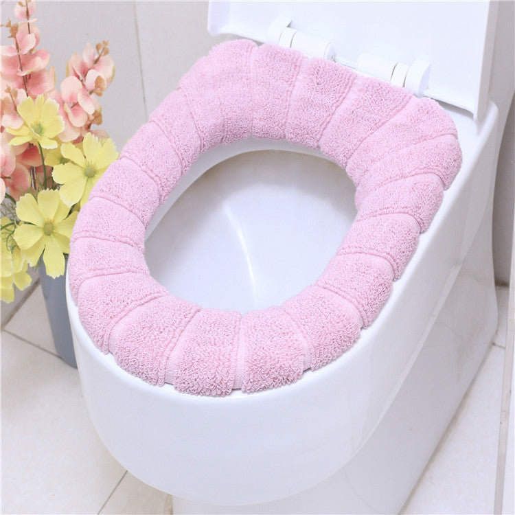 4-Piece Toilet Seat Cover Set - Soft, Warm & Non-Slip Bathroom Accessories - Image 3
