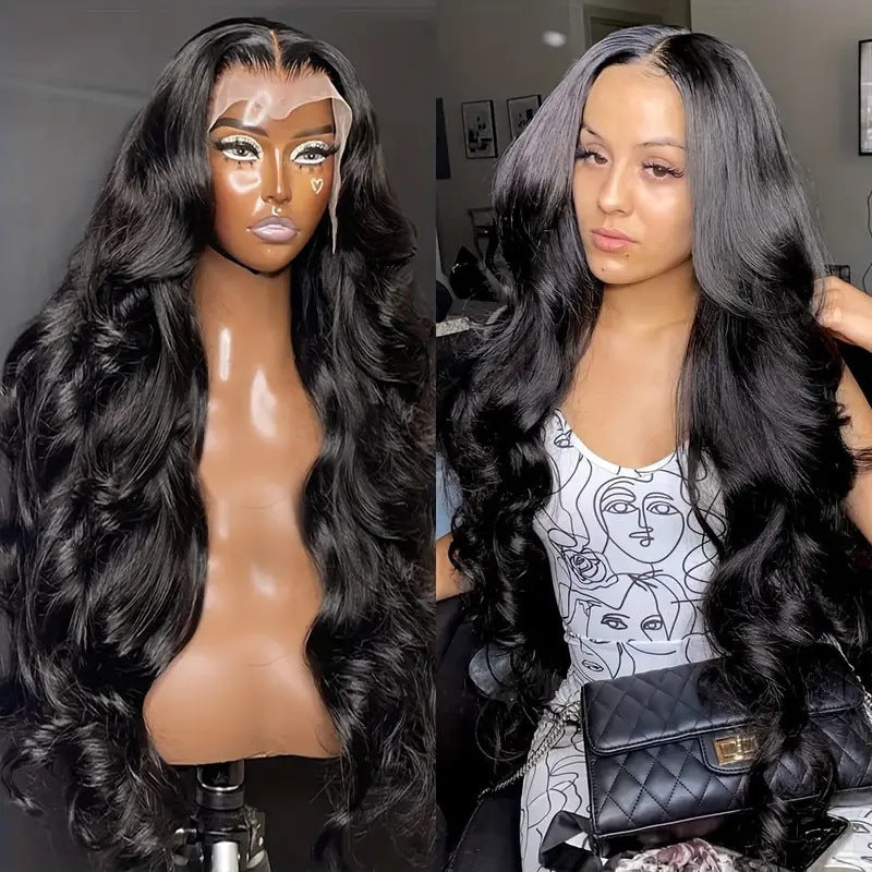 28-Inch Black Wig - Long Straight Synthetic Hair Wig for Daily Wear & Cosplay - Image 5