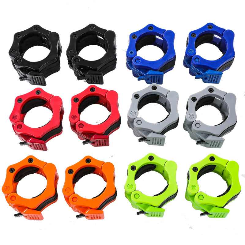 A pair of Olympic bar lock heads, plastic lock for barbell plates, 50MM (black) - Image 3