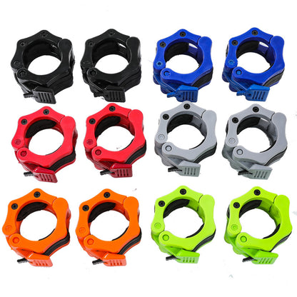 A pair of Olympic bar lock heads, plastic lock for barbell plates, 50MM (black) - Image 3