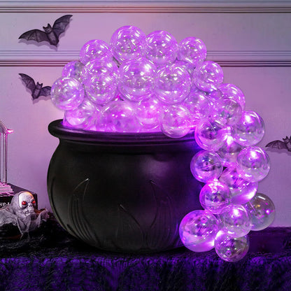 1 pc purple bubble, Witch Jar candy jar, Witch bucket black plastic, retro party table decoration - Image 4