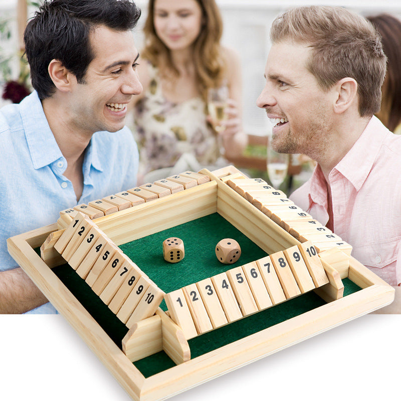 A green card-flipping toy, an interactive and educational toy for parties, a casual game prop for board game cards with four-sided numbers - Image 2