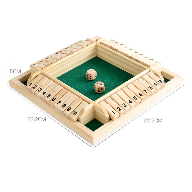 A green card-flipping toy, an interactive and educational toy for parties, a casual game prop for board game cards with four-sided numbers - Image 3