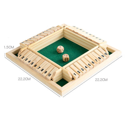 A green card-flipping toy, an interactive and educational toy for parties, a casual game prop for board game cards with four-sided numbers - Image 3