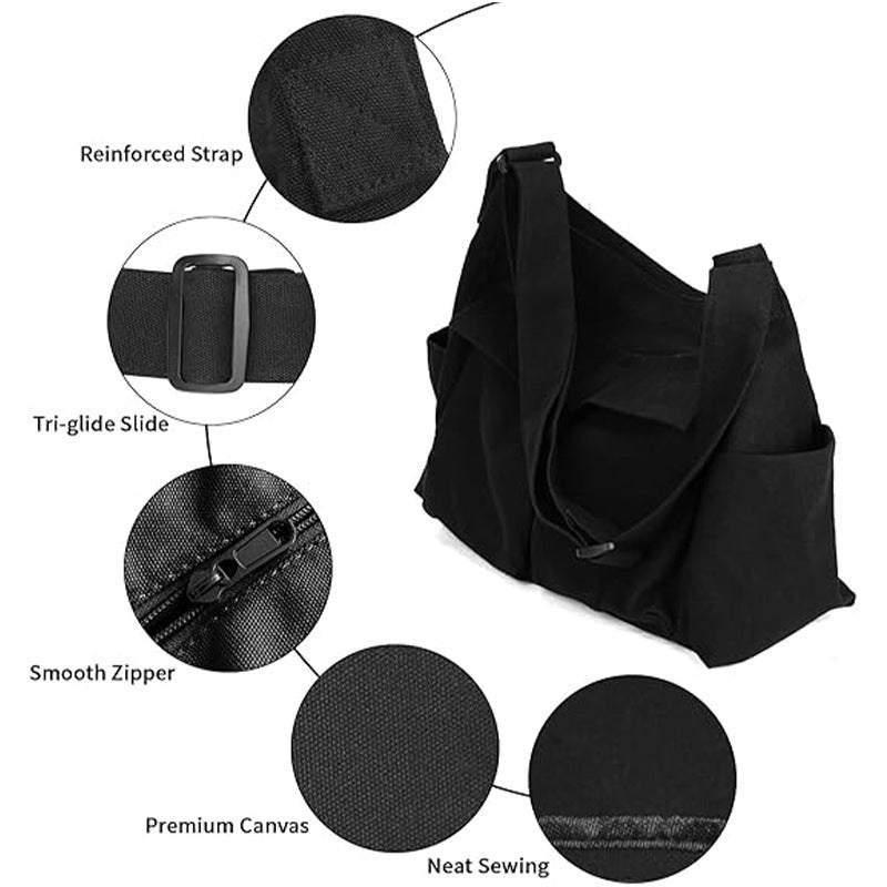 Black Single Shoulder Bag - Stylish Crossbody Bag for Daily Use - Image 5