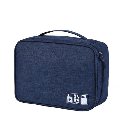 Navy Blue Data Storage Bag - Organizer for Cables, Chargers & Tech Accessories - Image 2