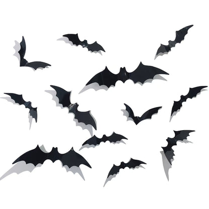Halloween Bat Wall Stickers - Removable Spooky Decor Decals - Image 2