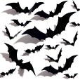 Halloween Bat Wall Stickers - Removable Spooky Decor Decals - Image 3