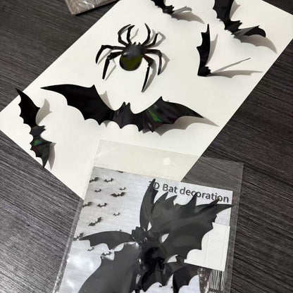 Halloween Bat Wall Stickers - Removable Spooky Decor Decals - Image 4