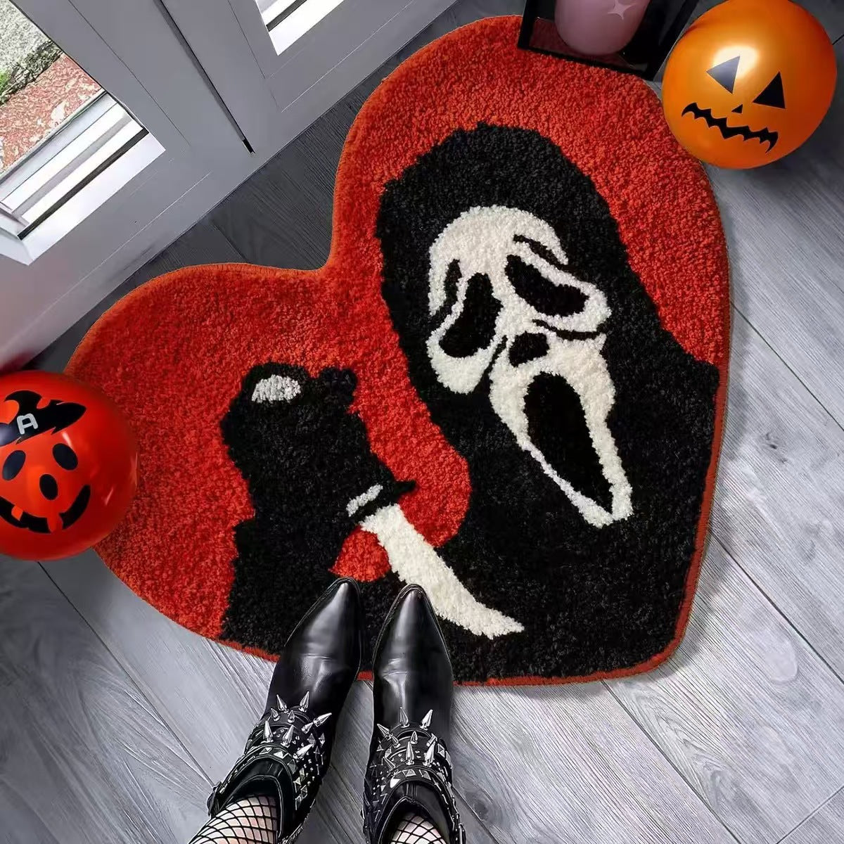 Halloween Faux Cashmere Area Rug - Festive Spooky Decor Floor Mat - Image 6
