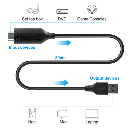 HDMI to USB HD Video Capture Cable - 1080P Audio & Video Capture Adapter - Image 2