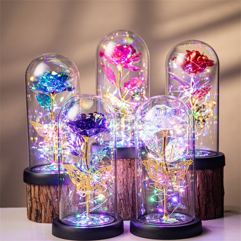 Purple & Silver Butterfly Lantern - Festive Decorative LED Light - Image 3