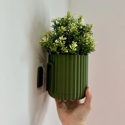 Modern Minimalist Mounted Planter, Indoor, Hidden Wall Mount, Home Decor, Home Gift, Wall Planter, Hidden Drip Tray - Image 2