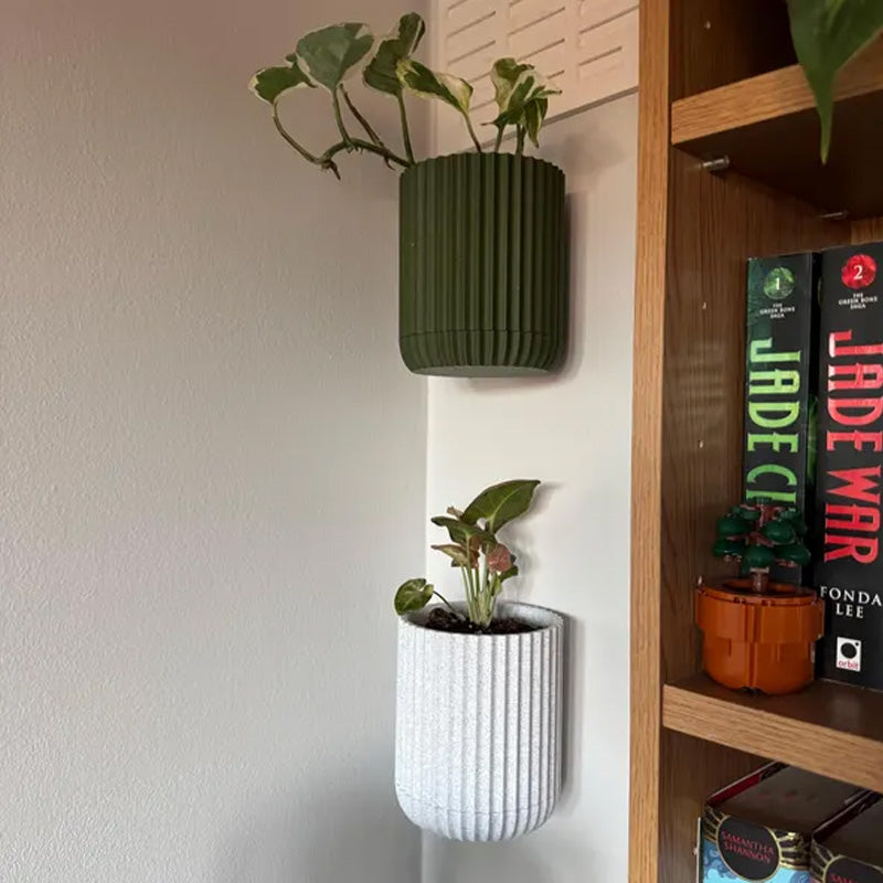 Modern Minimalist Mounted Planter, Indoor, Hidden Wall Mount, Home Decor, Home Gift, Wall Planter, Hidden Drip Tray - Image 3