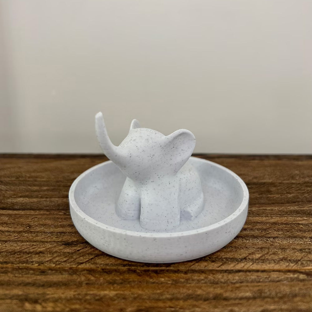 Elephant Jewelry Dish with Decorative Ring Holder and Tray Adorable Elephant Ring Organizer Tray for Jewelry Keep Ring Dish and Holder - Image 3