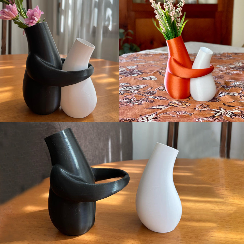 3D printedHugging Vases, decorative vase, suitable for office and home desktop flower pots, a gift for illustration enthusiasts, Valentine's Day, Mother's Day, Easter gift. - Image 2